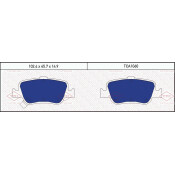 Колодки тормозные дисковые Tatsumi, задние, комплект на ось (4 шт), арт. TCA1060