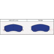 Колодки тормозные дисковые Tatsumi, передние, комплект на ось (4 шт), арт. TCA1064
