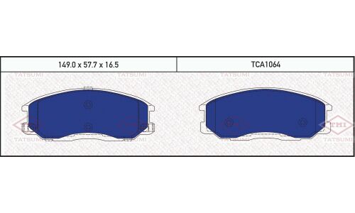Колодки тормозные дисковые Tatsumi, передние, комплект на ось (4 шт), арт. TCA1064