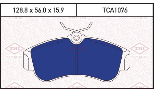 Колодки тормозные дисковые Tatsumi, передние, комплект на ось (4 шт), арт. TCA1076