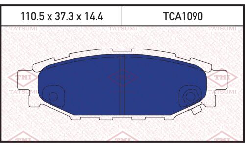 Колодки тормозные дисковые Tatsumi, задние, комплект на ось (4 шт), арт. TCA1090