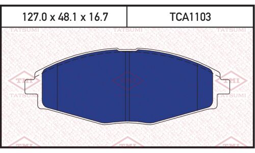 Колодки тормозные дисковые Tatsumi, передние, комплект на ось (4 шт), арт. TCA1103