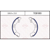 Колодки тормозные барабанные Tatsumi, комплект на ось (4 шт), арт. TCB1003