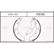 Колодки тормозные барабанные Tatsumi, комплект на ось (4 шт), арт. TCB1036