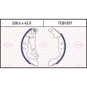 Колодки тормозные барабанные Tatsumi, комплект на ось (4 шт), арт. TCB1037