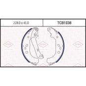 Колодки тормозные барабанные Tatsumi, комплект на ось (4 шт), арт. TCB1038