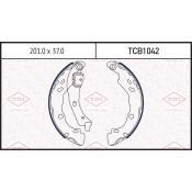 Колодки тормозные барабанные Tatsumi, комплект на ось (4 шт), арт. TCB1042