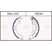 Колодки тормозные барабанные Tatsumi, комплект на ось (4 шт), арт. TCB1061