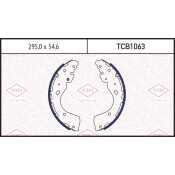 Колодки тормозные барабанные Tatsumi, комплект на ось (4 шт), арт. TCB1063