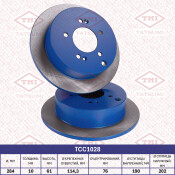 Диск тормозной Tatsumi, задний, арт. TCC1028