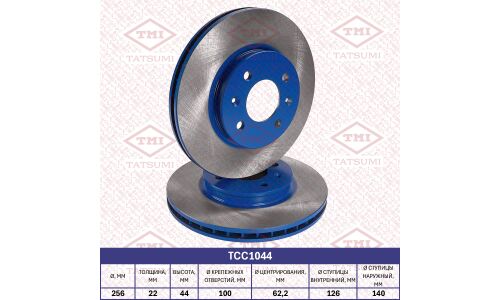 Диск тормозной Tatsumi, передний, арт. TCC1044