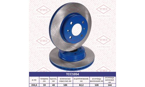 Диск тормозной Tatsumi, передний, арт. TCC1054
