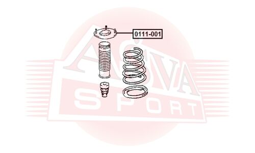 Опора амортизатора Asva задняя, правая/левая, арт. 0111-001