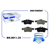 Колодки тормозные дисковые Brave, задние, комплект на ось (4 шт), арт. BRBP135