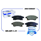 Колодки тормозные дисковые Brave, передние, комплект на ось (4 шт), арт. BRBP131