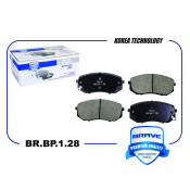 Колодки тормозные дисковые Brave, передние, комплект на ось (4 шт), арт. BRBP128