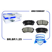Колодки тормозные дисковые Brave, задние, комплект на ось (4 шт), арт. BRBP125