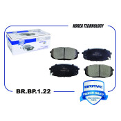 Колодки тормозные дисковые Brave, передние, комплект на ось (4 шт), арт. BR.BP.1.22