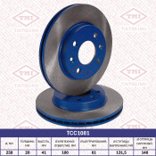 Диск тормозной Tatsumi, передний, арт. TCC1081