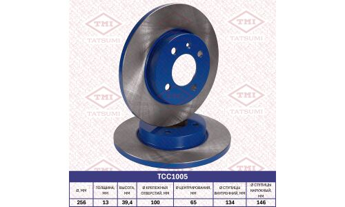 Диск тормозной Tatsumi, передний, арт. TCC1005