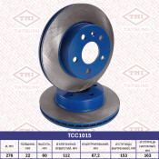 Диск тормозной Tatsumi, передний, арт. TCC1015