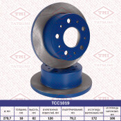 Диск тормозной Tatsumi, задний, арт. TCC1019