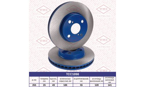 Диск тормозной Tatsumi, передний, арт. TCC1098