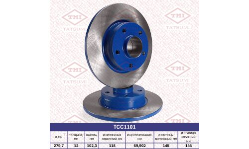 Диск тормозной Tatsumi, передний, арт. TCC1101