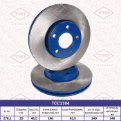 Диск тормозной Tatsumi, передний, арт. TCC1104