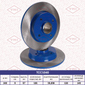 Диск тормозной Tatsumi, задний, арт. TCC1040