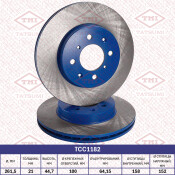 Диск тормозной Tatsumi, передний, арт. TCC1182