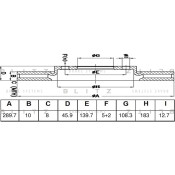 Диск тормозной Blitz, передний, арт. BS0550
