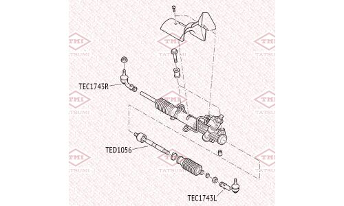 Тяга рулевая Tatsumi, левая, арт. TED1056