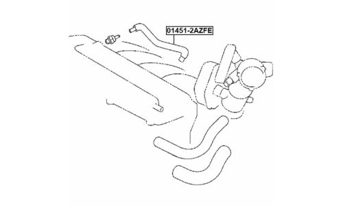 Патрубок системы вентиляции картера Febest, арт. 01451-2AZFE