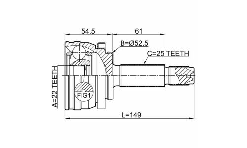 ШРУС Febest, передний, внешний, арт. 1210-H517
