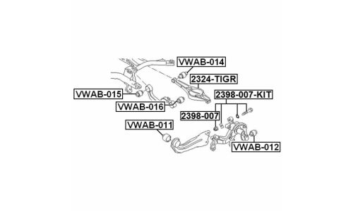 Гайка | прав/лев Febest, арт. 2398-007