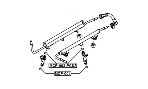 Кольцо уплотнительное топливной форсунки Febest, 2 шт, арт. MCP-003-PCS2