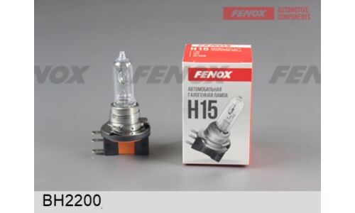 Лампа галогенная Fenox H15 (PGJ23t-1, T13), 12В, 55/15Вт, 3275К, 1 шт, арт. BH2200
