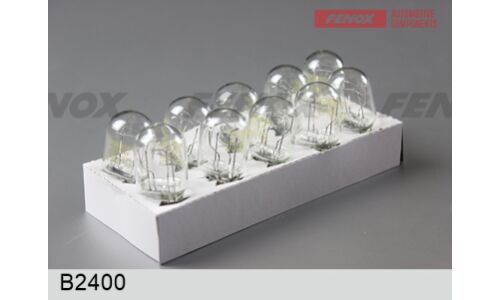 Лампа Fenox W21/5W (W3x16q, T20), 12В, 21/5Вт, 2900К, арт. B2400