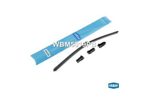 Щётка стеклоочистителя Krauf 480мм (19") бескаркасная, всесезонная, со спойлером, крепление Push Button, 1 шт, арт. WBM5019PB