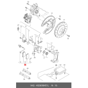 Колодки тормозные дисковые VAG, комплект на ось (4 шт), арт. 4G0 698 451 L
