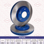 Диск тормозной Tatsumi, передний, арт. TCC1078