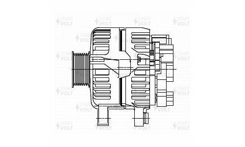 Генератор Startvolt, для Toyota Avensis T250 (03-) 2.0i/2.4i 100A, арт. LG 1917