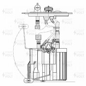 Насос топливный (бензонасос) Startvolt, погружной, для Opel Zafira B, арт. SFM 0509