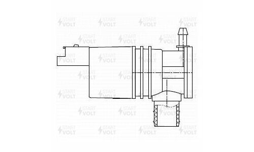 Насос стеклоомывателя Startvolt, без заднего омывателя, для Lada Vesta, арт. SWP 0903