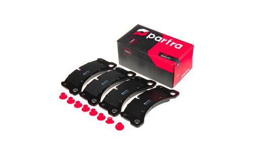 Колодки тормозные дисковые Partra, передние, комплект на ось (4 шт), арт. BP6104