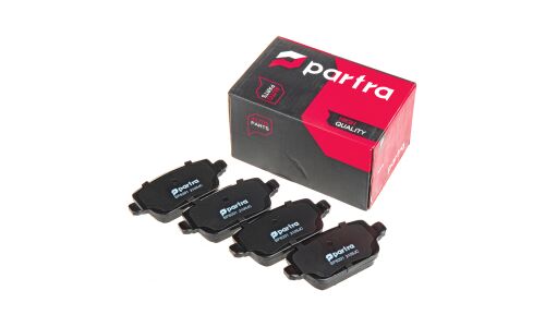 Колодки тормозные дисковые Partra, передние, комплект на ось (4 шт), арт. BP6201
