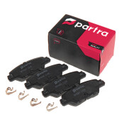 Колодки тормозные дисковые Partra, задние, комплект на ось (4 шт), арт. BP6091