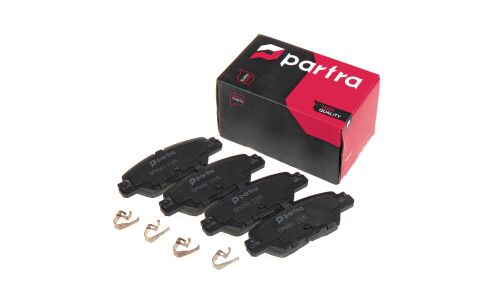 Колодки тормозные дисковые Partra, задние, комплект на ось (4 шт), арт. BP6091