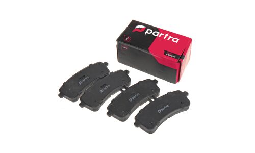 Колодки тормозные дисковые Partra, передние, комплект на ось (4 шт), арт. BP6188